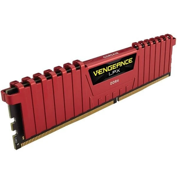 PTTAVM: CORSAIR 8GB DDR4 2400MHz CL16 VENGEANCE RED LPX SOĞUTUCULU
