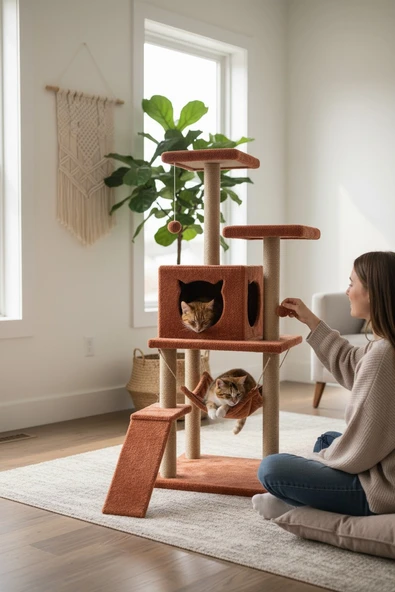 S9 Kedi Tırmalama ve Kedi oyun Evi ürün görseli 1