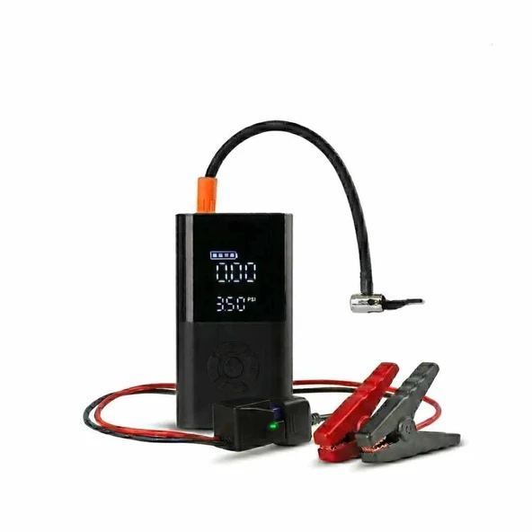 # KABLOSUZ AKÜ TAKVİYELİ POWERBANK DESTEKLİ HAVA KOMPRESÖRÜ - HEGİ ürün görseli 1