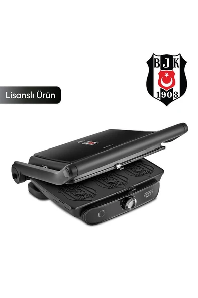 x Beşiktaş Lisanslı Gastro Grill Glass 6 Dilim Kapasiteli Logo Plakalı Tost Makinesi 2400 W ürün görseli 1