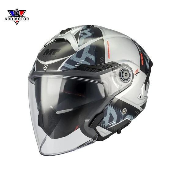 MT HELMETS COSMO SV ARROW C2 PARLAK GÜNEŞ VİZÖRLÜ YARIM KASK ürün görseli 1