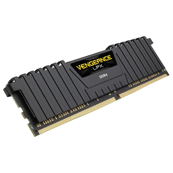 CORSAIR 8GB DDR4 2400MHz CL16 VENGEANCE BLACK LPX SOĞUTUCULU DIMM BELLEK CMK8GX4M1A2400C16 (2EL) ürün görseli 1