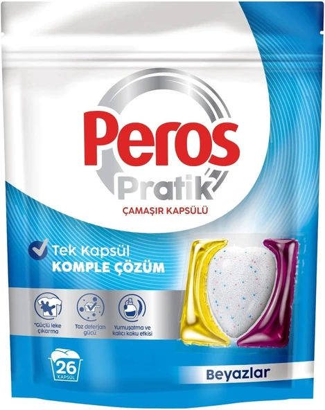 Peros Pratik Çamaşır Kapsülü 26 Yıkama Beyazlar ürün görseli 1