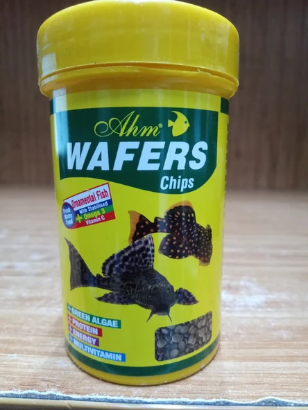 Ahm Wafers Chips Vatoz ve Çöpçü Balıkları İçin Dip Yem 100 Ml 30 GRAM ürün görseli 1