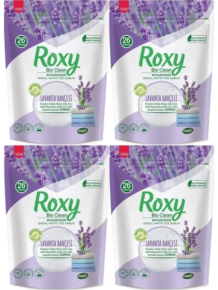 Dalan Roxy Bio Clean Lavanta Bahçesi Toz Sabun 800 gr (26 Yıkama) x 4 Adet ürün görseli 1