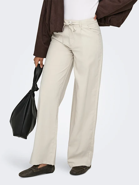 Only   ONLGIANNA ARIS MW WIDE PANTS WVN CC Kadın Gri Pantolon - 15364137 ürün görseli 1