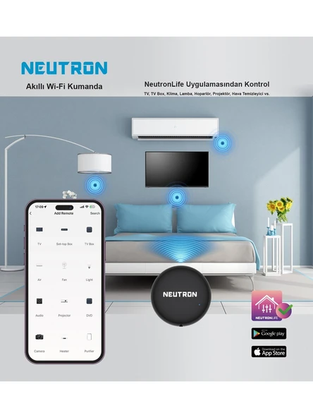 Neutron NTL-IR-02S Akıllı Wifi Kumanda Tüm Cihazları Telefondan Yönetme 2.4GHz ürün görseli 1