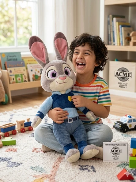 65 CM Dev Boy Judy Hopps Peluş Oyuncak Büyük Boy Yumuşacık Tavşan Peluş Sevimli ürün görseli 1