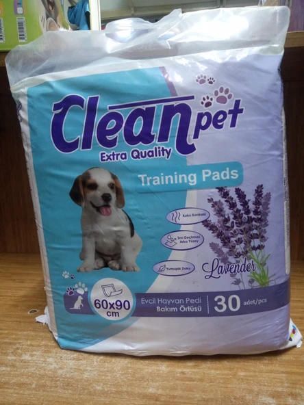 Clean Pet Lavanta Kokulu Sızdırmaz 30lu Çiş Pedi ürün görseli 1