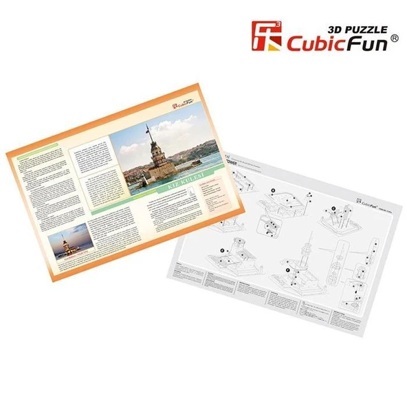 Cubic Fun 3D 66 Parça Puzzle Kız Kulesi - Resim 2