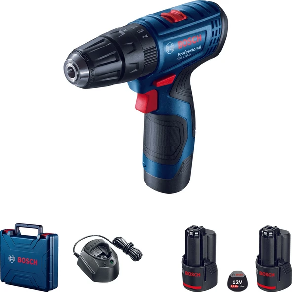 Bosch GSB 120-Li Çift Akülü 2 Ah Darbeli Vidalama Makinesi ürün görseli 1