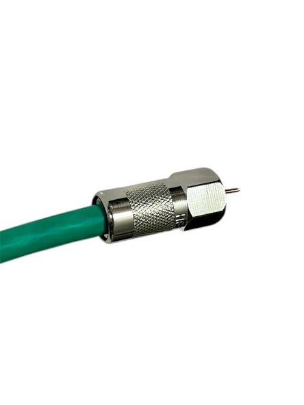 Yeşil 64 Tel Cablecable Diğitürk F Konnektörlü Uydu Anten Kablosu 45  Mt. ürün görseli 1