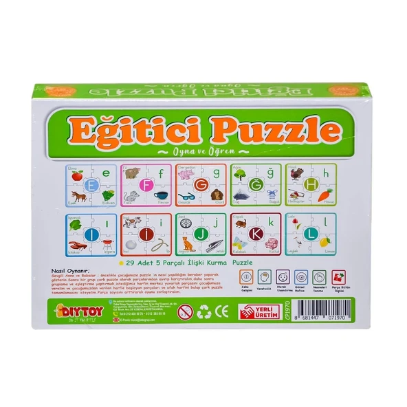 7197 ÇARK PUZZLE ALFABE - Resim 2