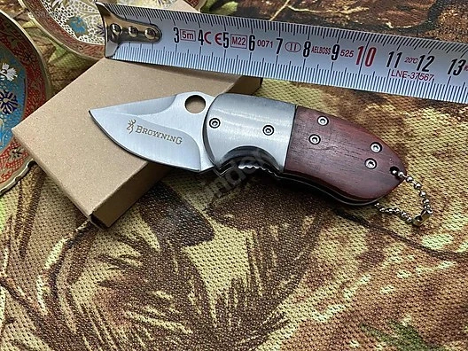 Knivox Browning Tombul 8-11 Ahşap Kabze Manuel Kamp Çakısı ürün görseli 1