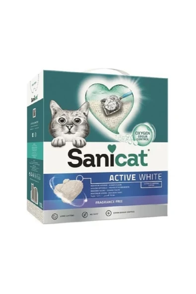 Sanicat Active White Kokusuz Topkalanan Kedi Kumu 6 Lt. ürün görseli 1