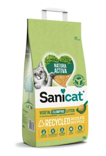 Sanicat Natura Activa Topaklanan Kokusuz Kedi Kumu 10 Lt. ürün görseli 1