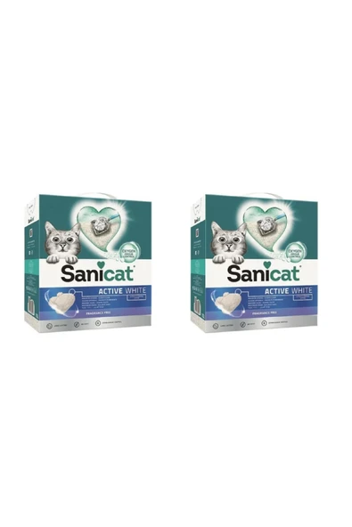 Sanicat Active White Kokusuz Topkalanan Kokusuz Kedi Kumu 6 Lt. X 2 Adet ürün görseli 1