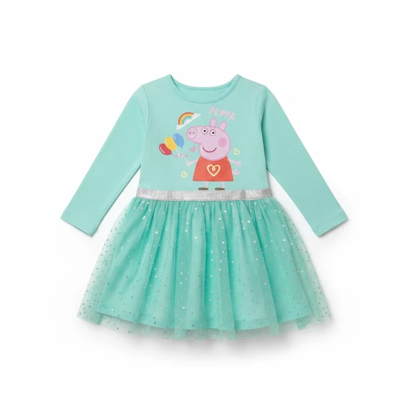 Peppa Pig Tüllü Kız Çocuk Elbise - Resim 6