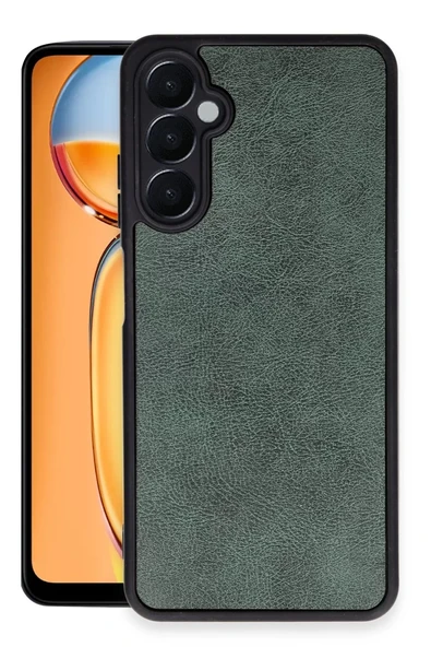 Newface Samsung Galaxy A25 5G Kılıf Aras Deri Kapak - Koyu Yeşil ürün görseli 1