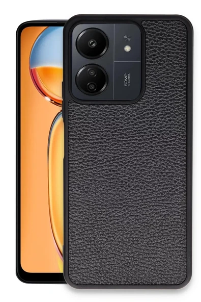 Newface Xiaomi Redmi 13C Kılıf Aras Deri Kapak - Siyah ürün görseli 1
