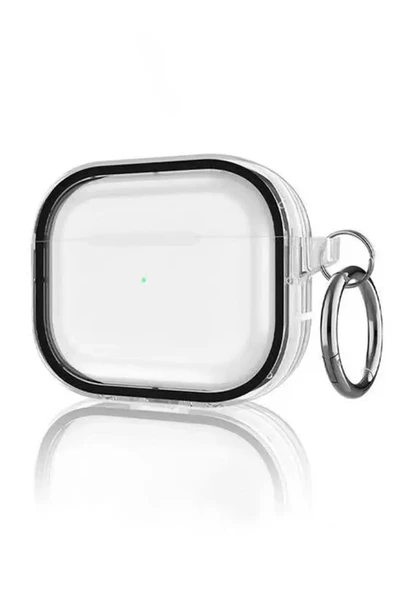Movenchy Apple Airpods Pro 2 (2.nesil) Shiny Şeffaf Kılıf - Siyah ürün görseli 1