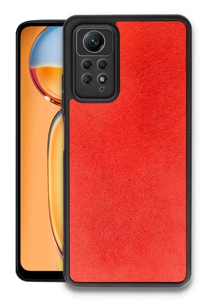 Newface Xiaomi Redmi Note 12 Pro 4G Kılıf Aras Deri Kapak - Kırmızı ürün görseli 1