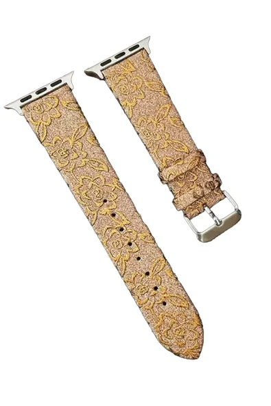 Newface Apple Watch 38mm Creeper Desenli Kordon - Gold ürün görseli 1