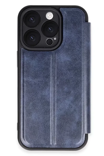 Newface Apple iPhone 16 Pro Max Kılıf Flip Cover - Lacivert ürün görseli 1