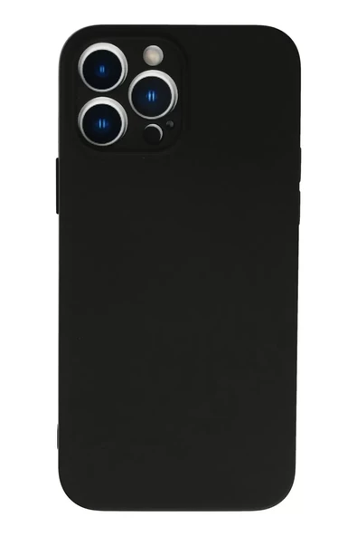 Newface Apple iPhone 13 Pro Kılıf Nano içi Kadife Silikon - Siyah ürün görseli 1