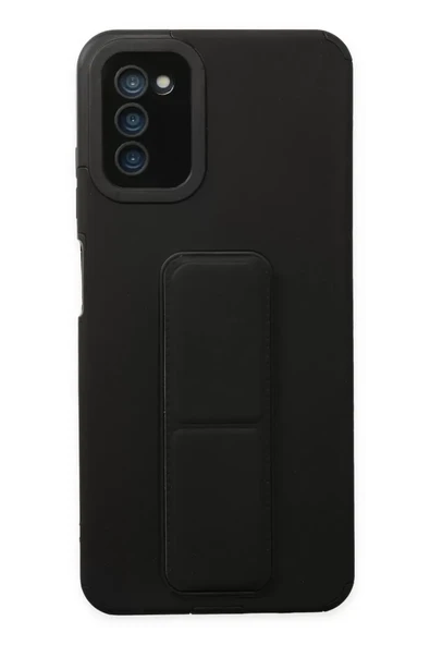 Newface Samsung Galaxy A03S Kılıf Mega Standlı Silikon - Siyah ürün görseli 1