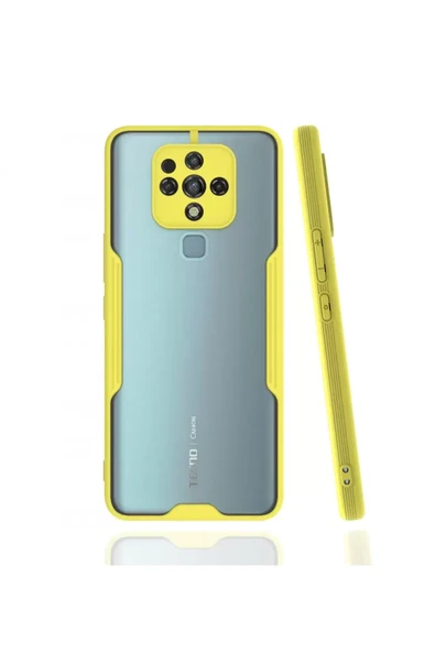 Newface Tecno Camon 16 Kılıf Platin Silikon - Sarı ürün görseli 1