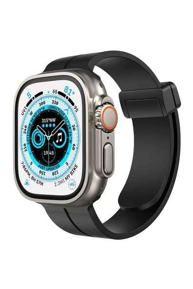 Newface Apple Watch 38mm KR412 Elegance Stylısh Kordon - Siyah ürün görseli 1