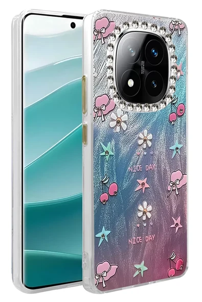 Newface Xiaomi Redmi Note 14 Pro 4G Kılıf Blade Aynalı Desenli Kapak - Desen 4 ürün görseli 1