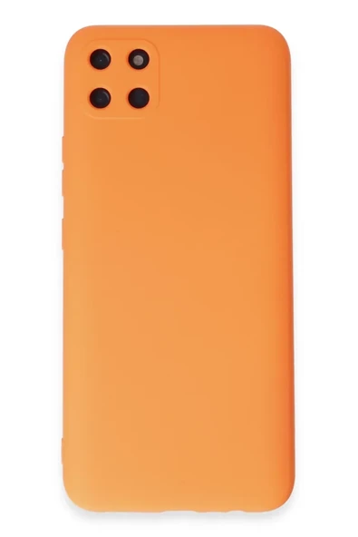 Newface Realme C11 Kılıf Nano içi Kadife Silikon - Turuncu ürün görseli 1