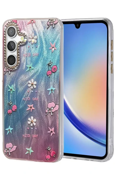Newface Samsung Galaxy A34 5G Kılıf Blade Aynalı Desenli Kapak - Desen 4 ürün görseli 1