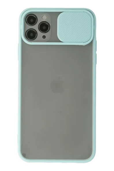Newface Apple iPhone 11 Pro Kılıf Palm Buzlu Kamera Sürgülü Silikon - Turkuaz ürün görseli 1