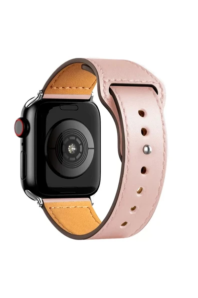 Newface Apple Watch 42mm KR415 Luaz Deri Kordon - Pembe ürün görseli 1
