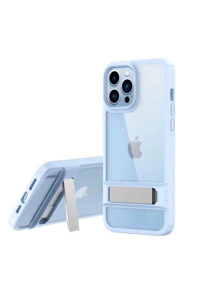 Newface Apple iPhone 13 Pro Max Kılıf Rolet Stand Kapak - Sierra Blue ürün görseli 1