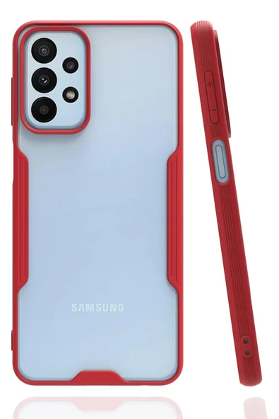 Newface Samsung Galaxy A23 4G Kılıf Platin Silikon - Kırmızı ürün görseli 1