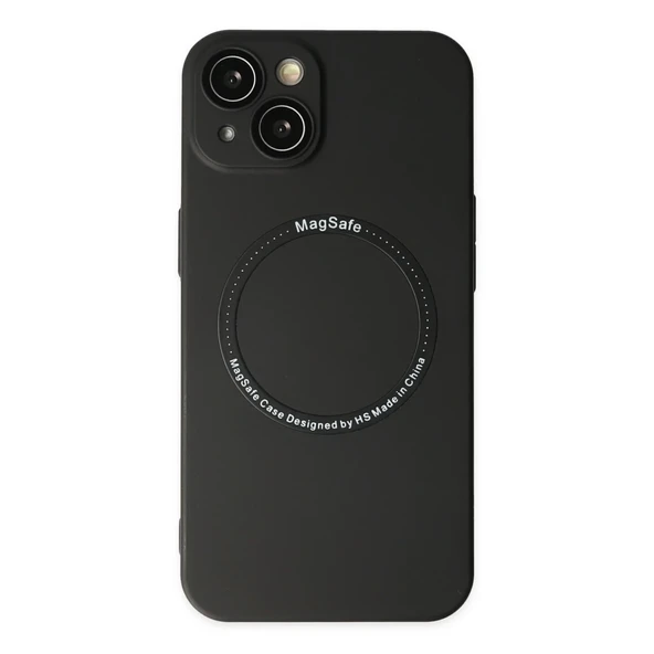 iPhone 14 Plus Kılıf Jack Magneticsafe Lens Silikon - Siyah