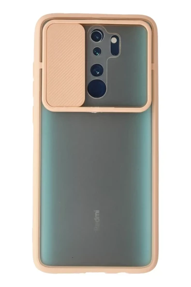 Newface Xiaomi Redmi Note 8 Pro Kılıf Palm Buzlu Kamera Sürgülü Silikon - Pembe ürün görseli 1