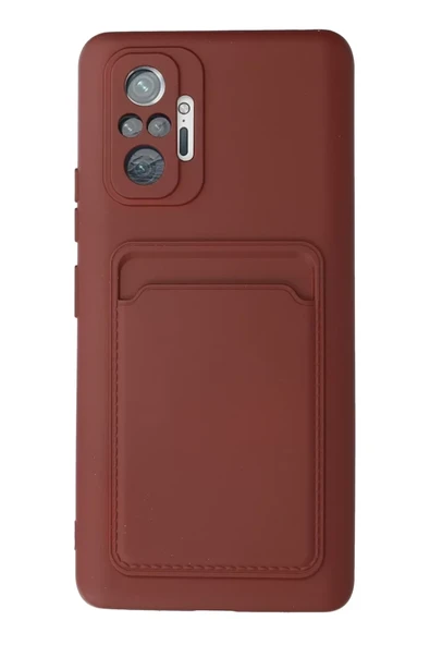 Newface Xiaomi Redmi Note 10 Pro Kılıf Kelvin Kartvizitli Silikon - Bordo ürün görseli 1
