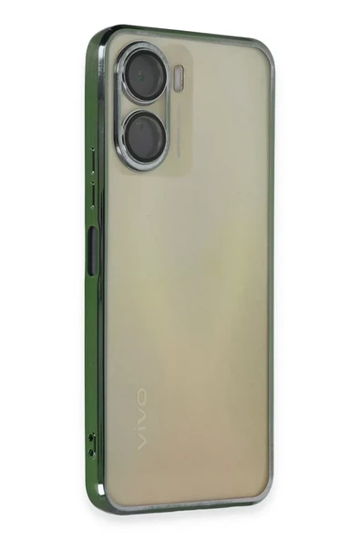 Newface Vivo Y16 Kılıf Razer Lensli Silikon - Yeşil ürün görseli 1