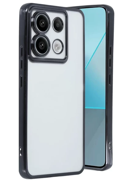 Newface Xiaomi Poco X6 Kılıf Razer Lensli Silikon - Siyah ürün görseli 1