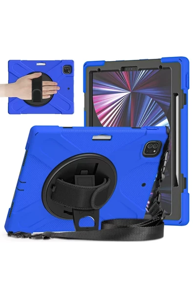 Newface Apple iPad Pro 12.9 (2020) Kılıf Amazing Tablet Kapak - Mavi ürün görseli 1