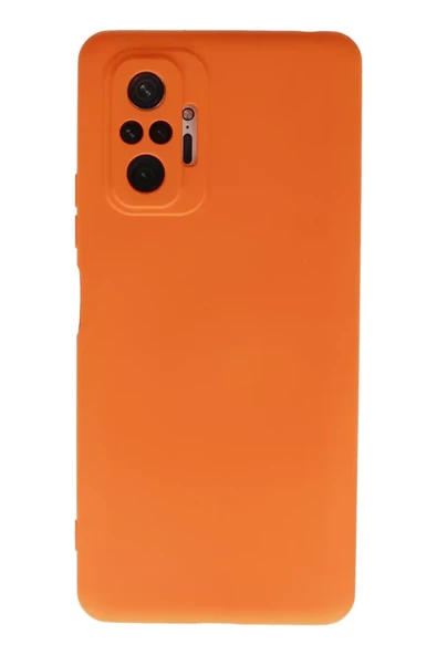 Newface Xiaomi Redmi Note 10 Pro Kılıf Nano içi Kadife Silikon - Turuncu ürün görseli 1