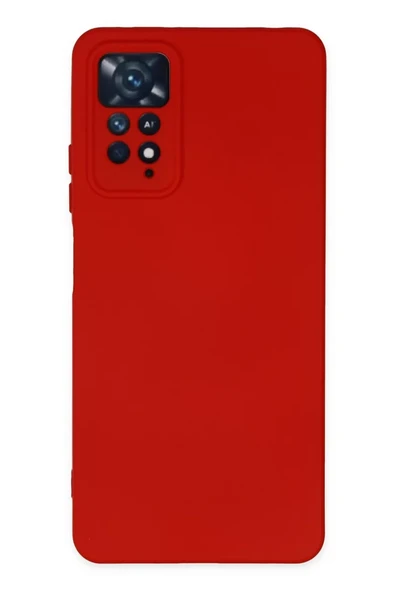 Newface Xiaomi Redmi Note 11 Pro Kılıf Nano içi Kadife Silikon - Kırmızı ürün görseli 1
