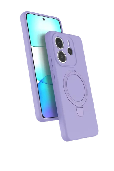Newface Xiaomi Redmi Note 14 4G Regal Magsafe Standlı Kapak - Lila ürün görseli 1