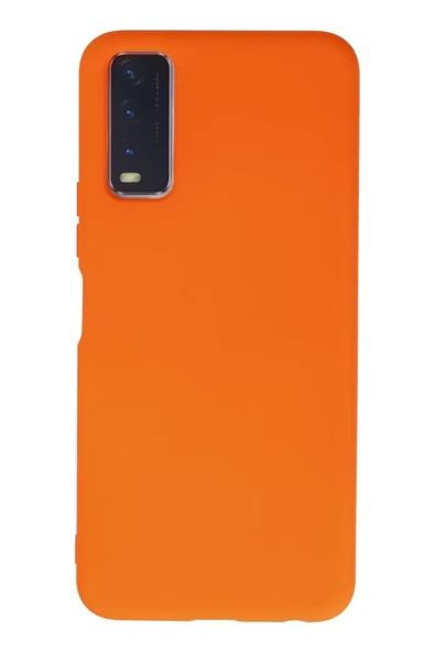 Newface Vivo Y11S Kılıf Nano içi Kadife Silikon - Turuncu ürün görseli 1