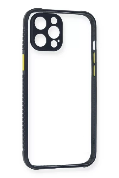 Newface Apple iPhone 12 Pro Kılıf Miami Şeffaf Silikon - Lacivert ürün görseli 1